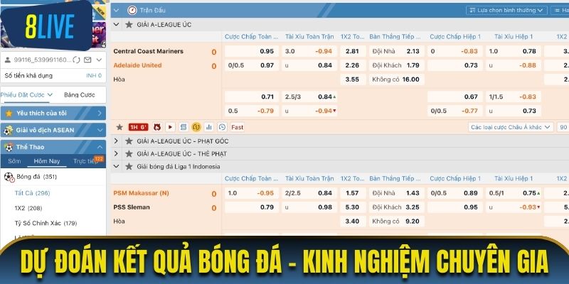 Đự đoán kết quả bóng đá