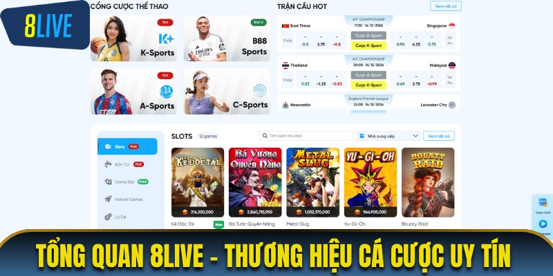 Tổng quan 8LIVE thương hiệu giải trí uy tín